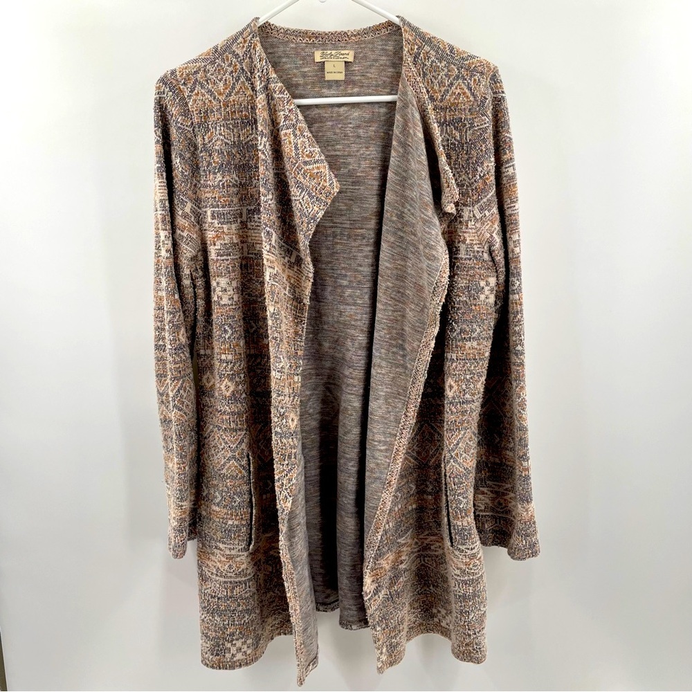 Lucky Brand Multicolor Open Front Cardigan